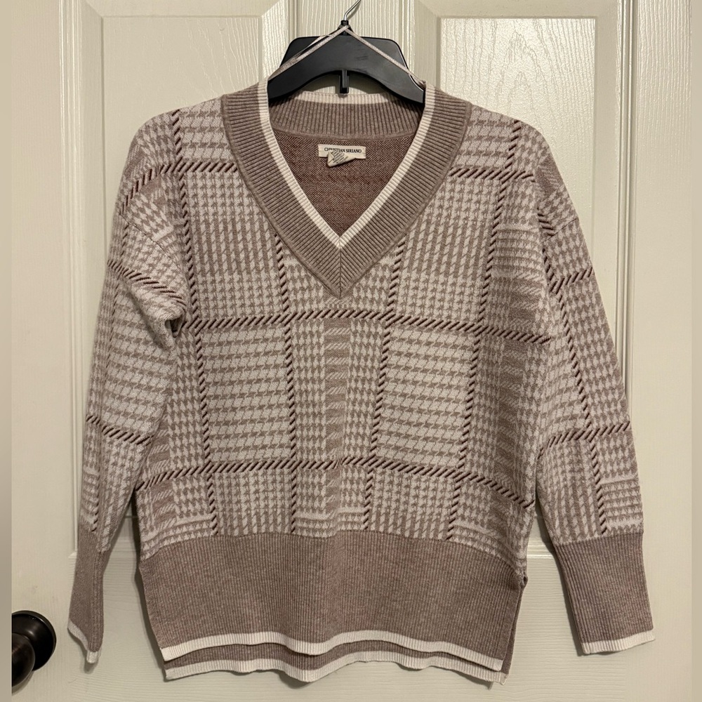 Christian Siriano Houndstooth Sweater